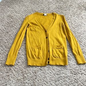 J. Crew Mustard Cardigan